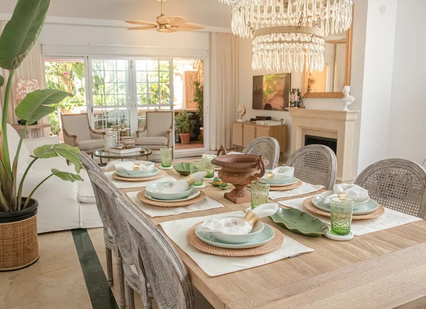 Dining room of Detached homes for rent in Marbella  with Air Conditioner, Terrace and Storage room