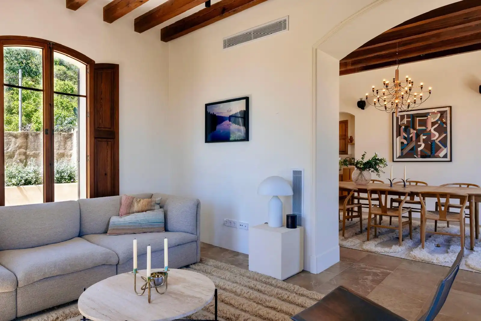 Sala d'estar de Casa o xalet en venda en  Palma de Mallorca amb Aire condicionat, Jardí privat i Terrassa