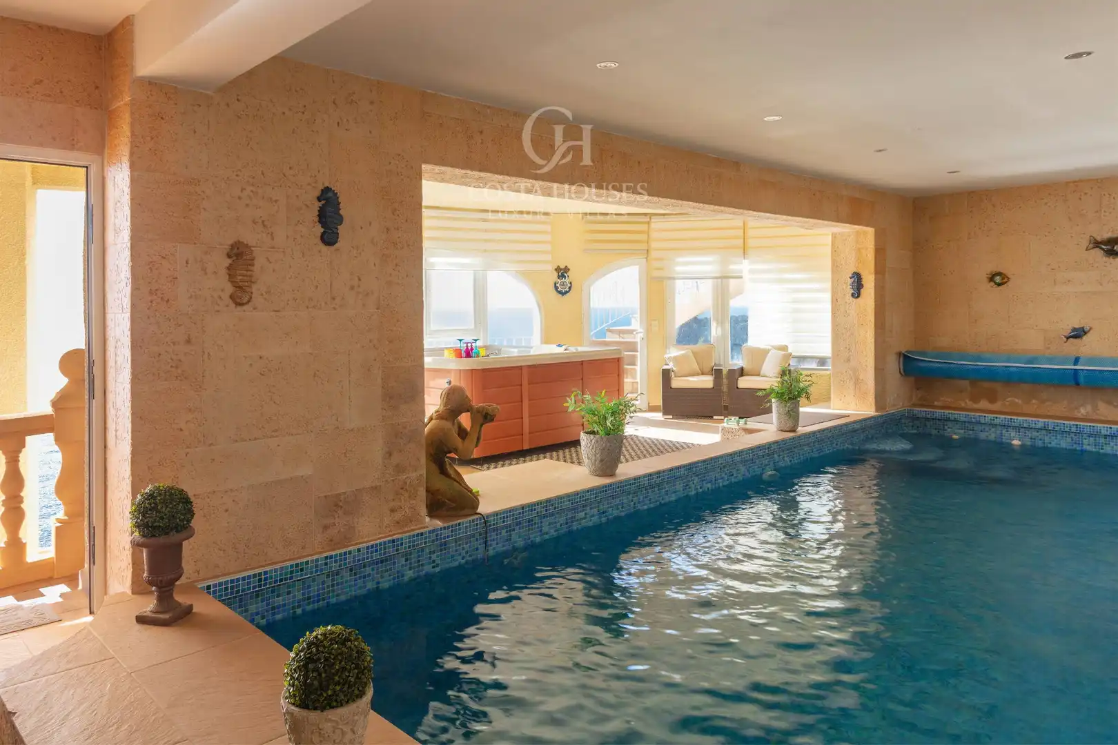 Schwimmbecken von Haus oder Chalet zum Verkauf in Jávea / Xàbia mit Klimaanlage, Privatgarten und Terrasse