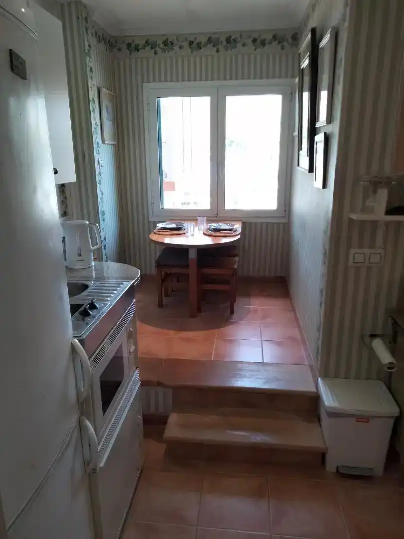 Kitchen of Flat for rent in Pollença  with Air Conditioner, Private garden and Furnished