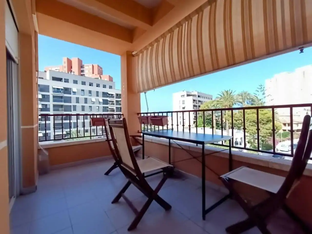 Terrace of Flat for rent in El Campello  with Air Conditioner, Terrace and Furnished
