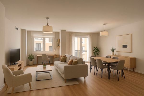 Living room of Flat for sale in  Valencia Capital  with Air Conditioner, Heating and Parquet flooring