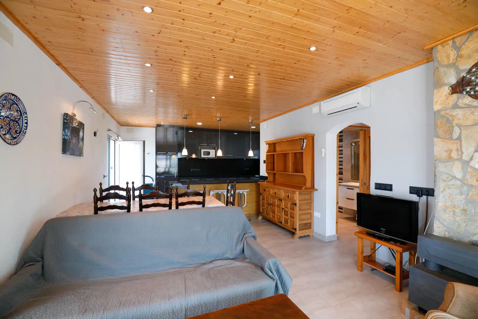 Wohnzimmer von Haus oder Chalet zum Verkauf in L'Escala mit Klimaanlage, Terrasse und Möbliert