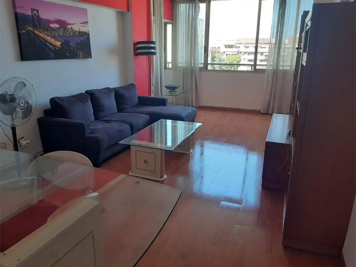 Sala d'estar de Apartament de lloguer en  Valencia Capital amb Aire condicionat