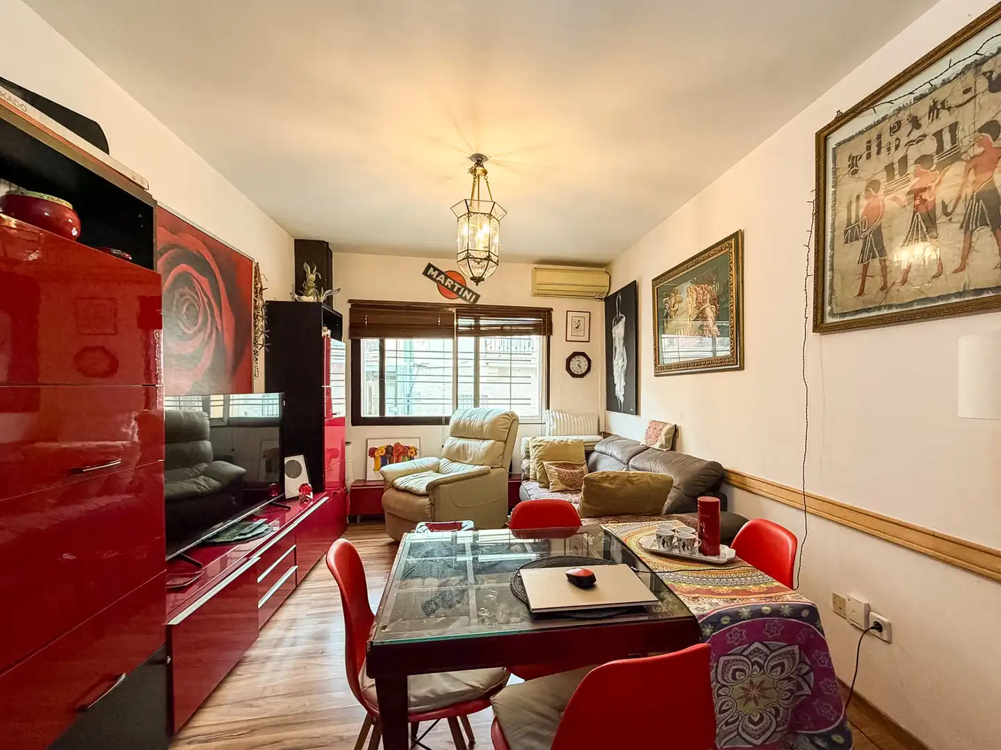 Sala d'estar de Planta baixa en venda en Sagunto / Sagunt amb Aire condicionat, Terrassa i Moblat