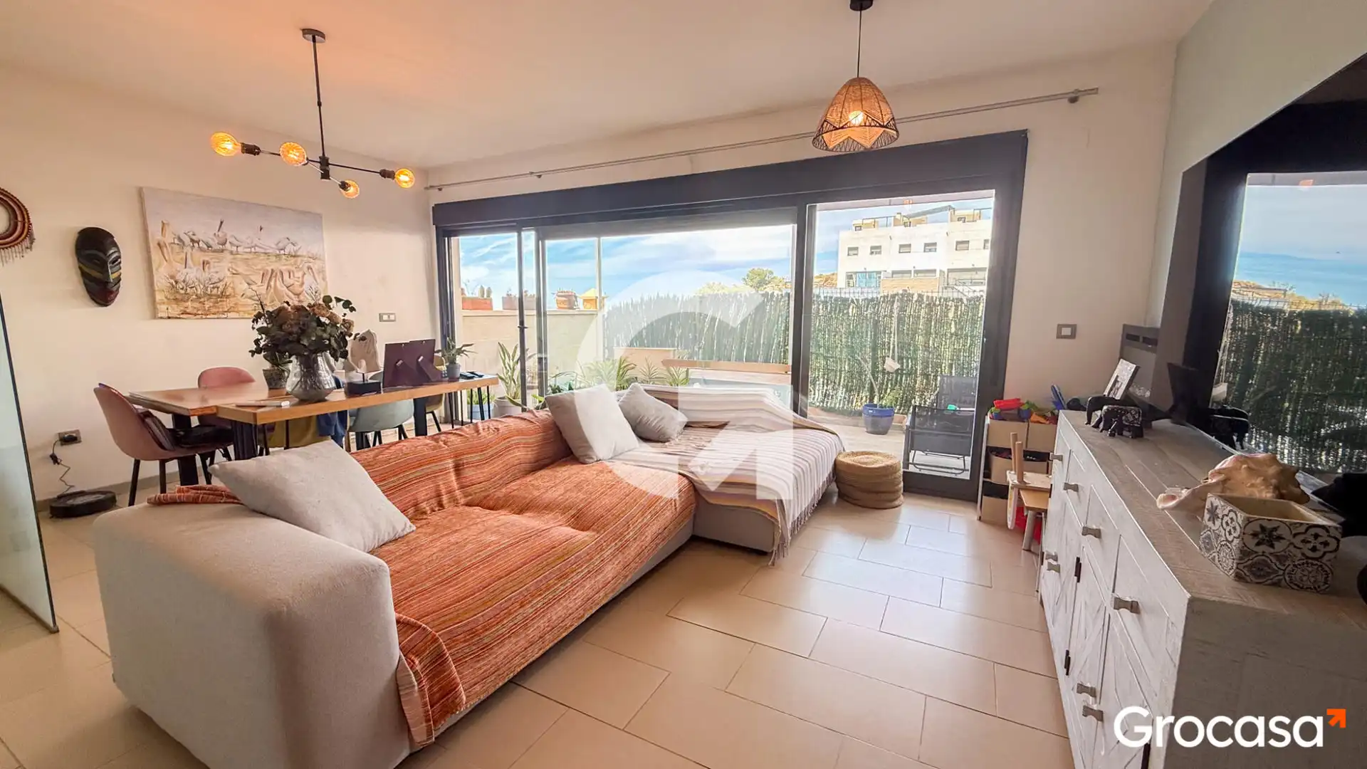 Sala d'estar de Casa adosada en venda en Vélez-Málaga amb Aire condicionat, Calefacció i Terrassa