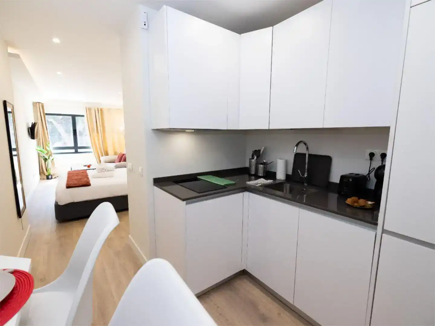 Cocina de Apartamento de alquiler en Madrid con Aire acondicionado y Amueblado
