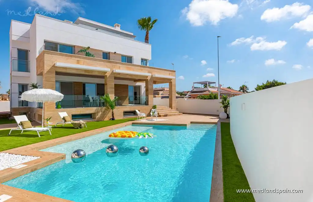 Swimming pool of Houses for sale in Rojales  with Private garden, Terrace and Swimming Pool