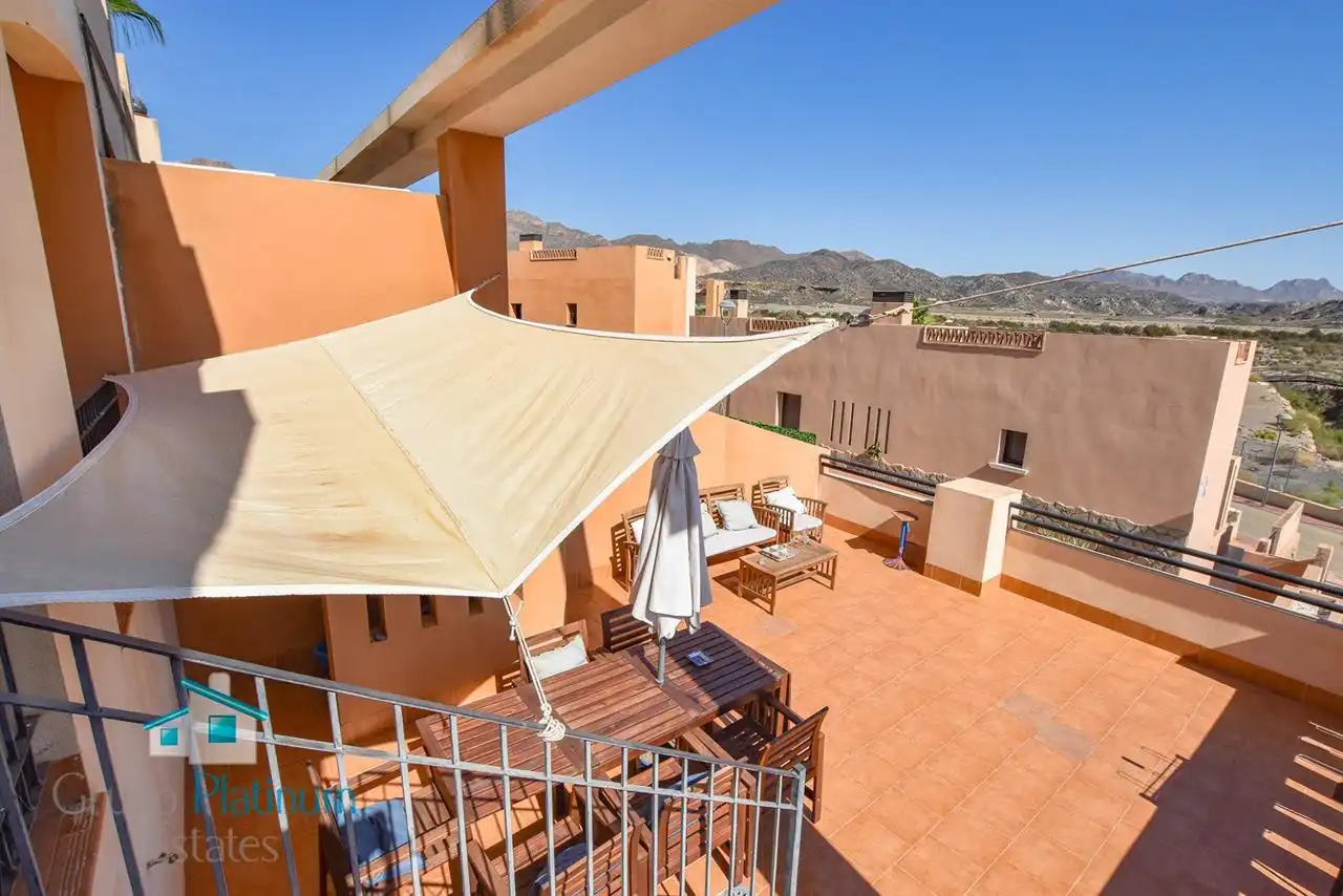 Terrassa de Apartament en venda en Pulpí amb Aire condicionat, Piscina i Moblat