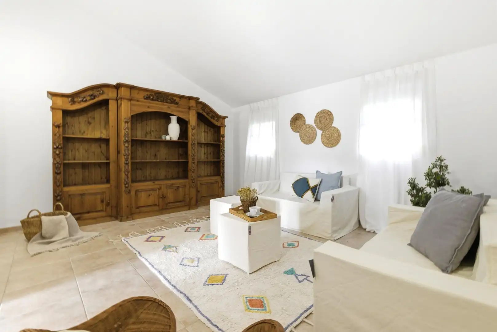 Sala de estar de Casa adosada en venta en Xàtiva con Aire acondicionado, Terraza y Trastero