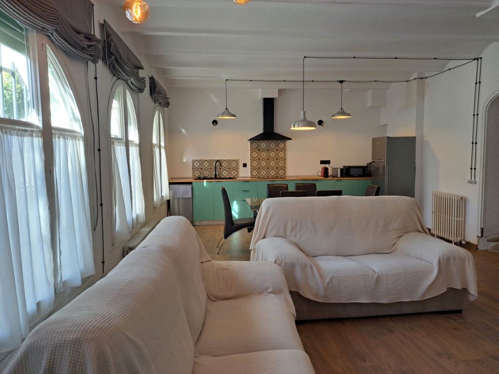 Living room of House or chalet to rent in Puigcerdà  with Heating, Parquet flooring and Storage room
