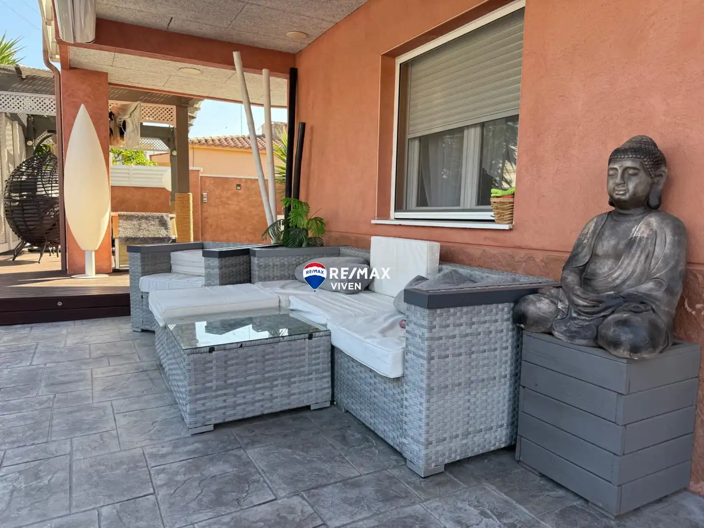 Terrassa de Casa o xalet en venda en Cunit amb Aire condicionat, Calefacció i Jardí privat