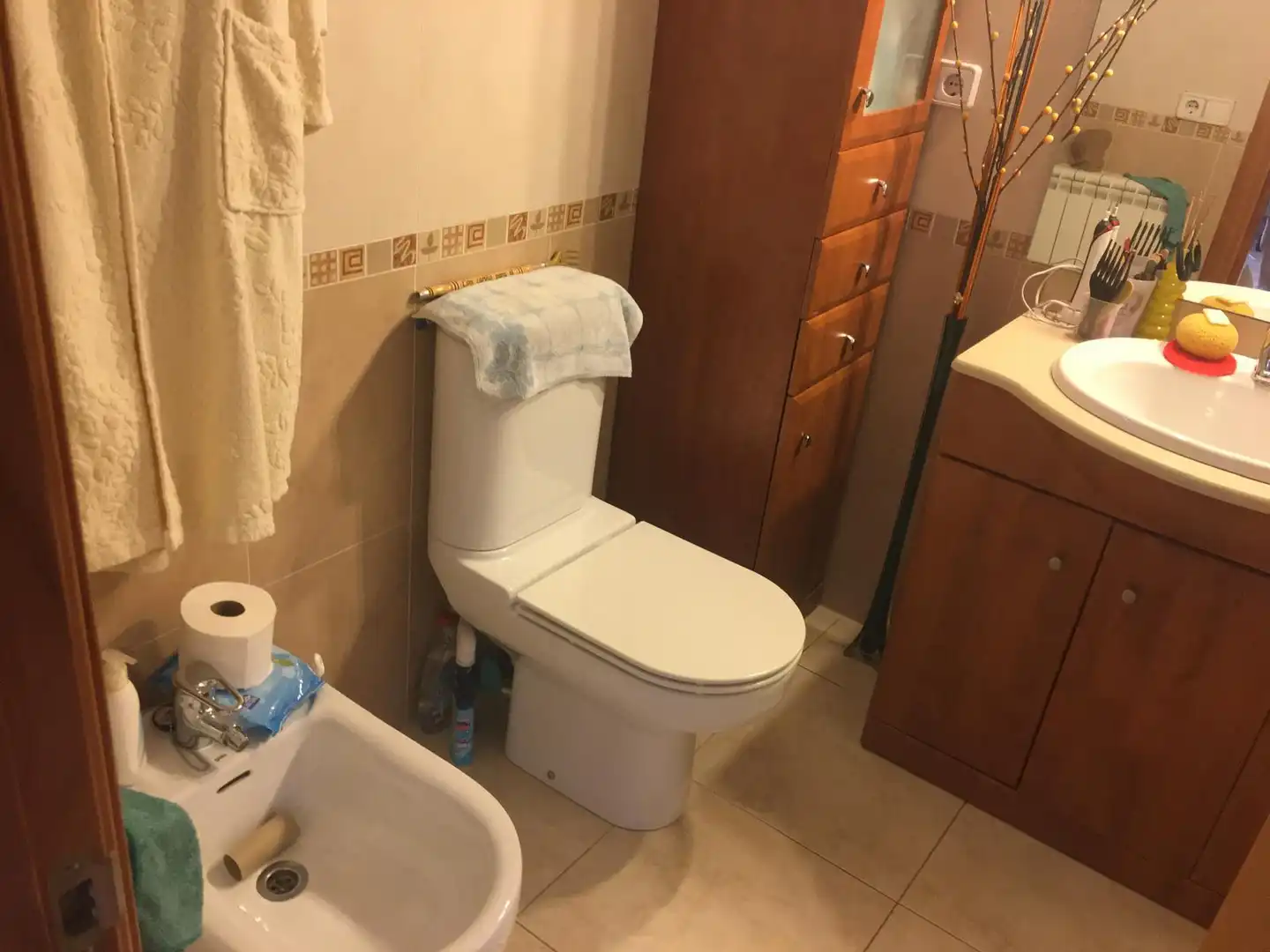 Bany de Casa adosada en venda en Salt amb Aire condicionat, Calefacció i Jardí privat