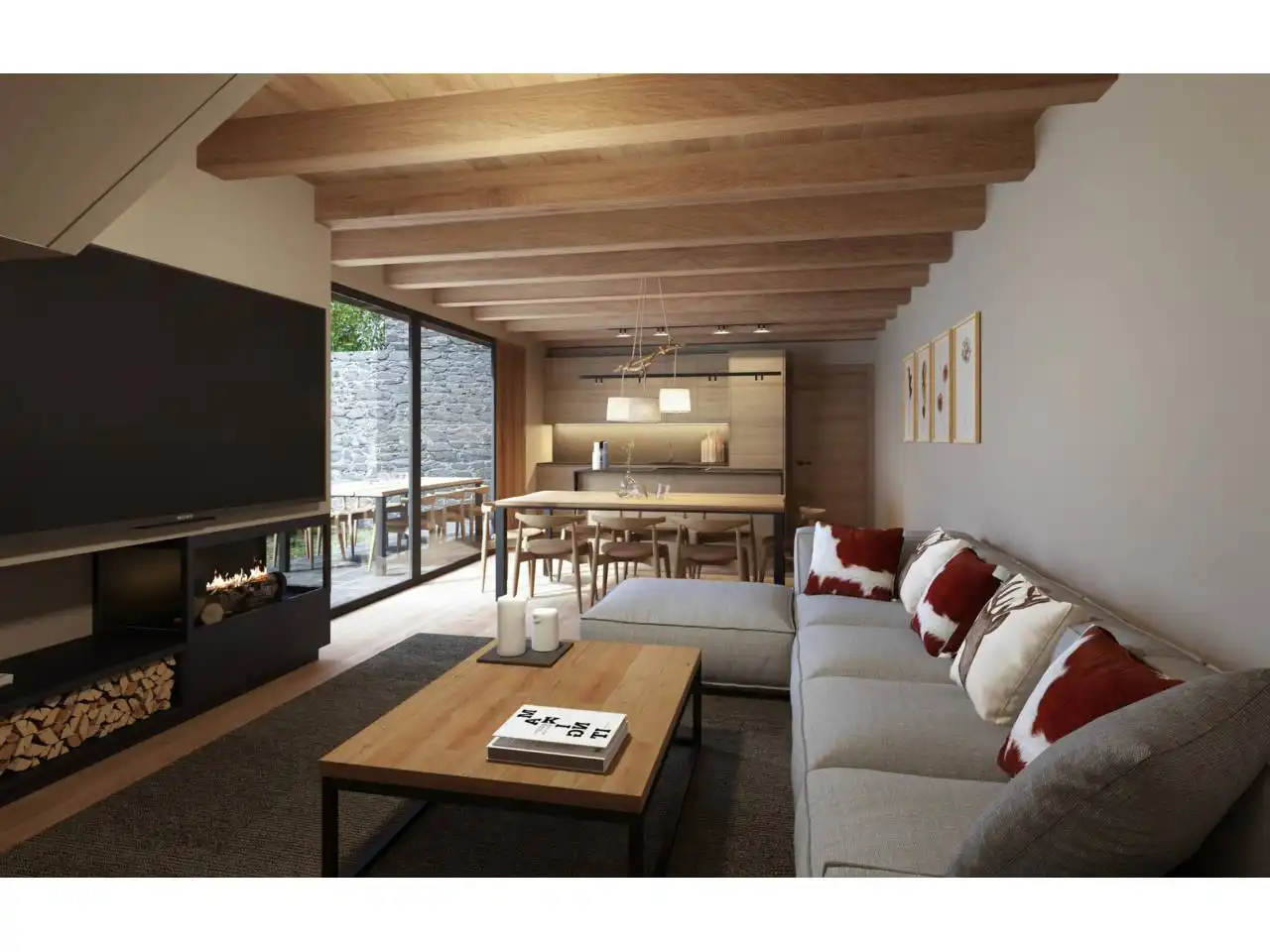 Sala d'estar de Casa o xalet en venda en Puigcerdà amb Calefacció, Jardí privat i Parquet