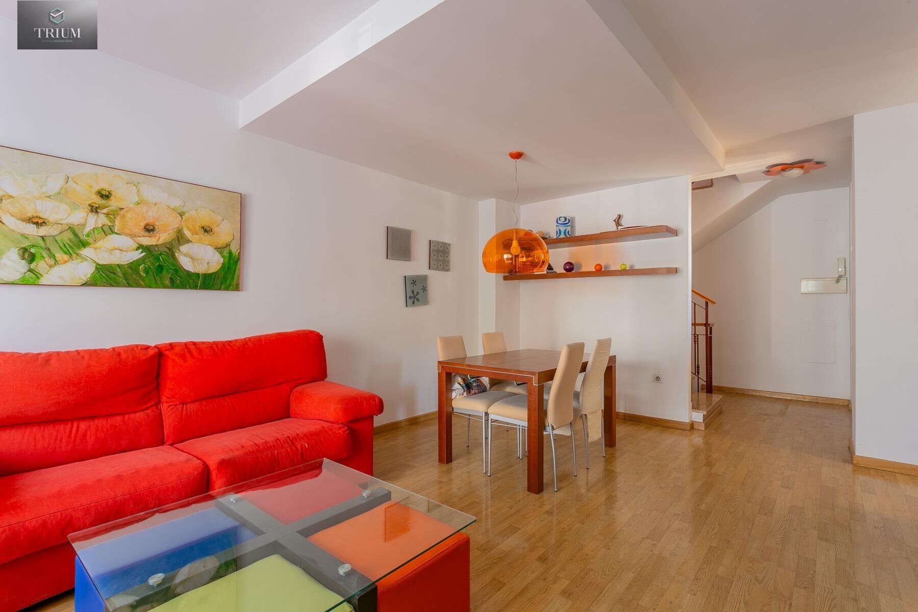 Living room of Single-family semi-detached for sale in Armilla  with Heating, Parquet flooring and Terrace