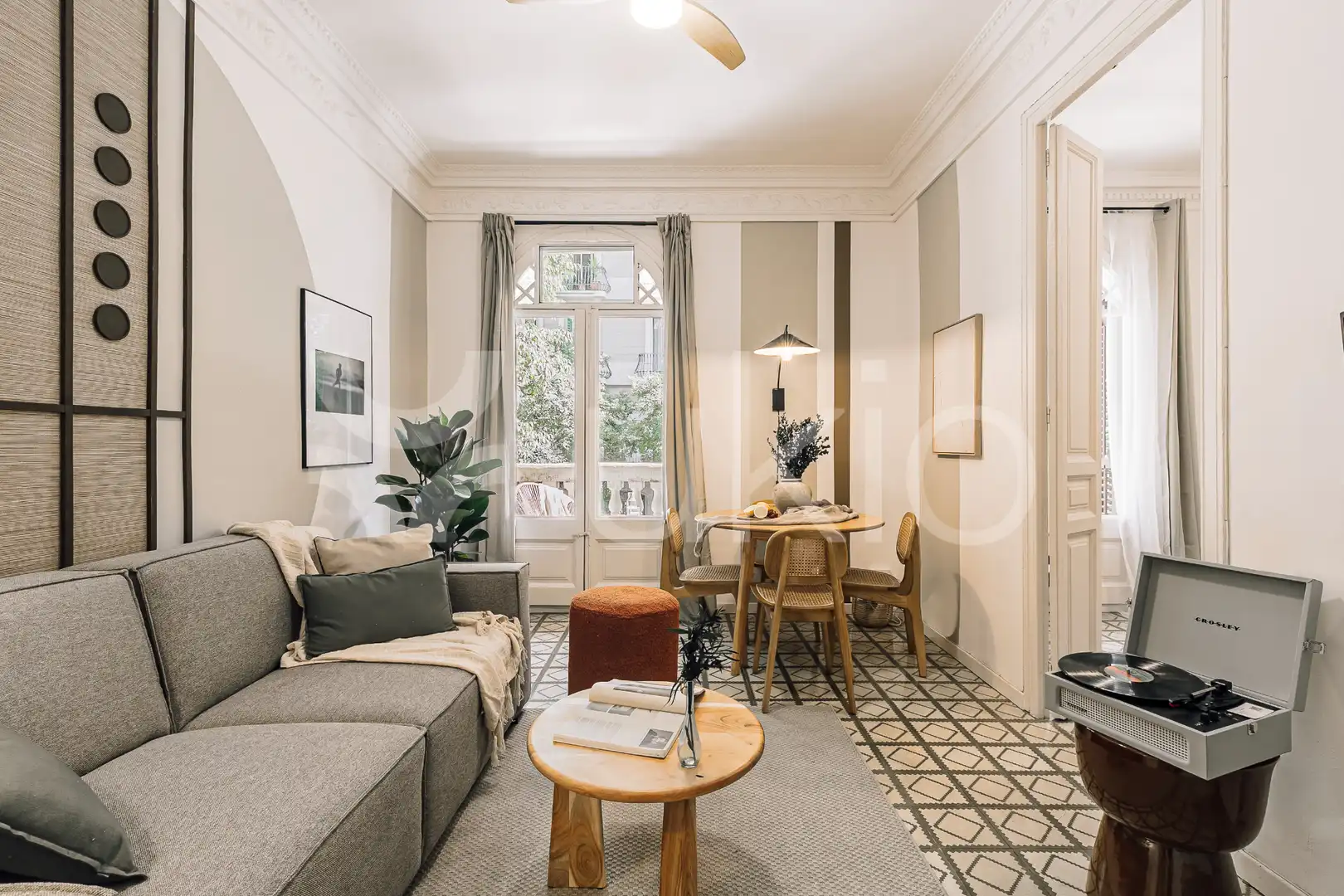 Wohnzimmer von Wohnungen zur Miete in Barcelona mit Heizung, Möbliert und Ofen