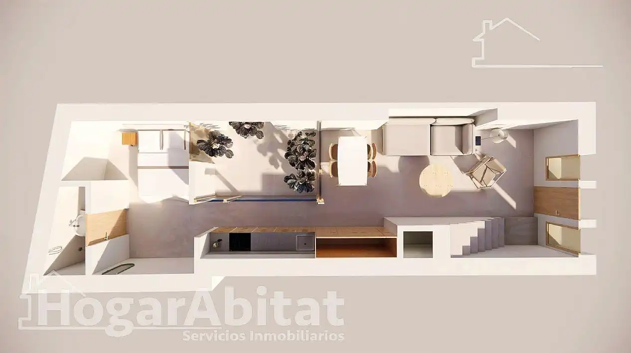 Schlafzimmer von Einfamilien-Reihenhaus zum Verkauf in Castellón de la Plana / Castelló de la Plana mit Klimaanlage und Heizung