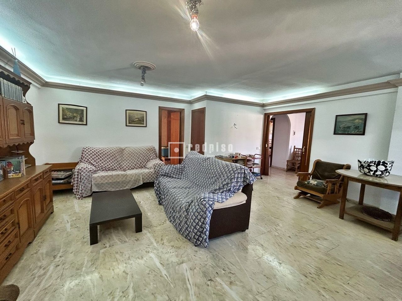 Living room of Flat for sale in Málaga Capital  with Terrace, Storage room and Furnished