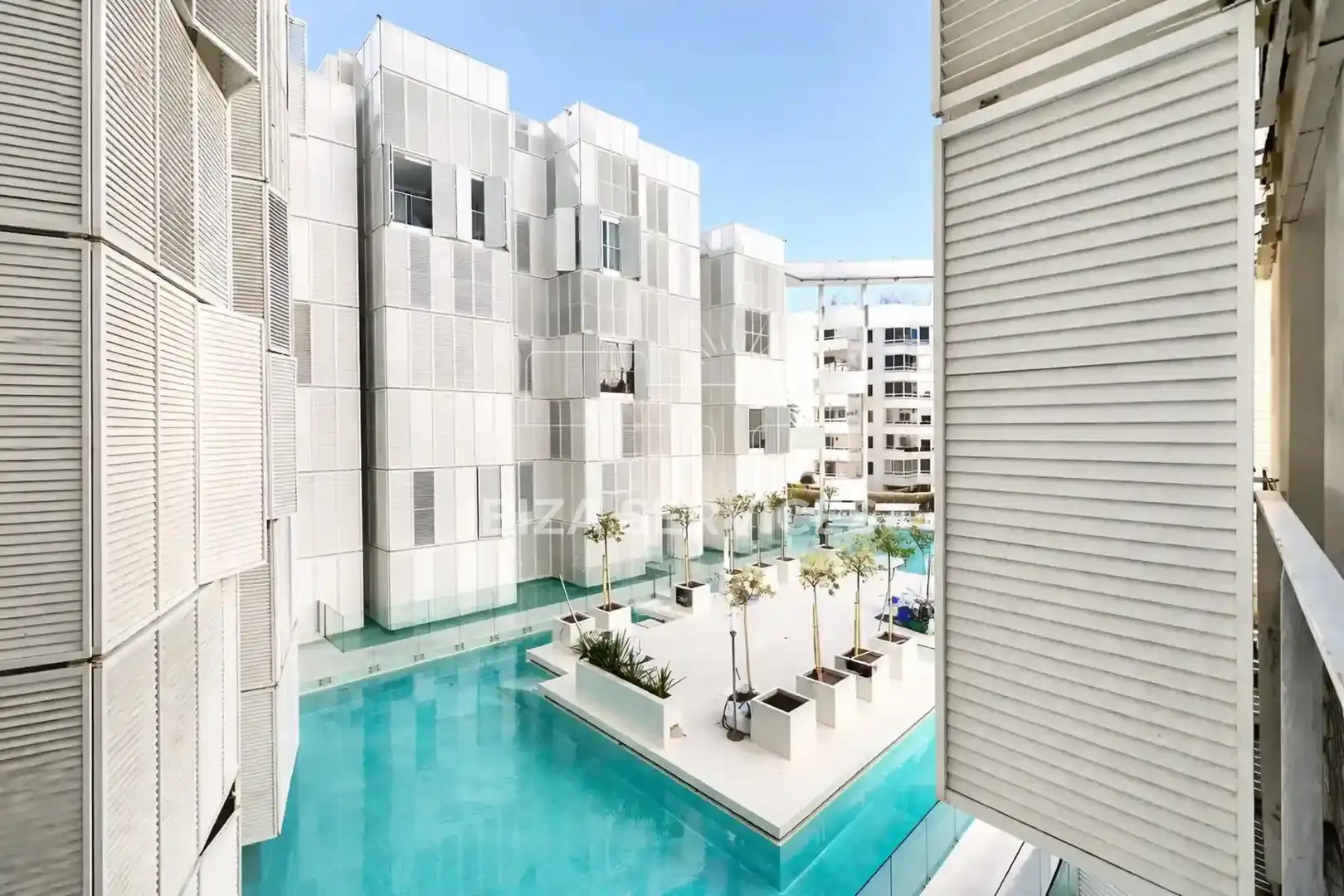 Schwimmbecken von Wohnung zur Miete in Eivissa mit Klimaanlage und Schwimmbad