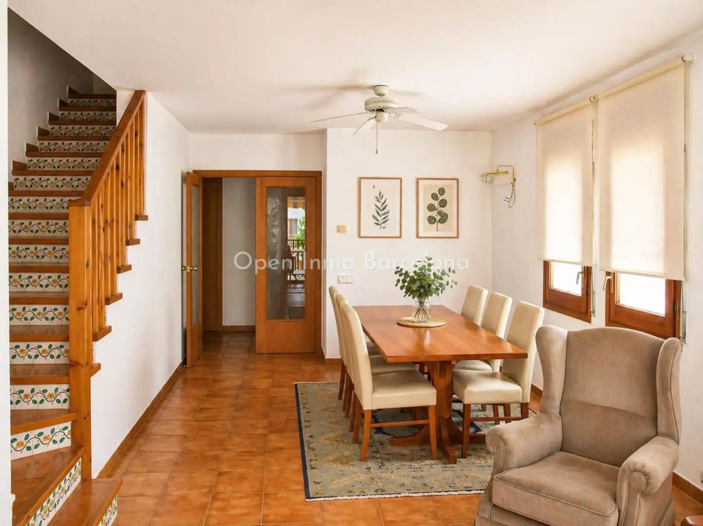 Esszimmer von Einfamilien-Reihenhaus zur Miete in Sant Pere de Ribes mit Heizung, Privatgarten und Terrasse