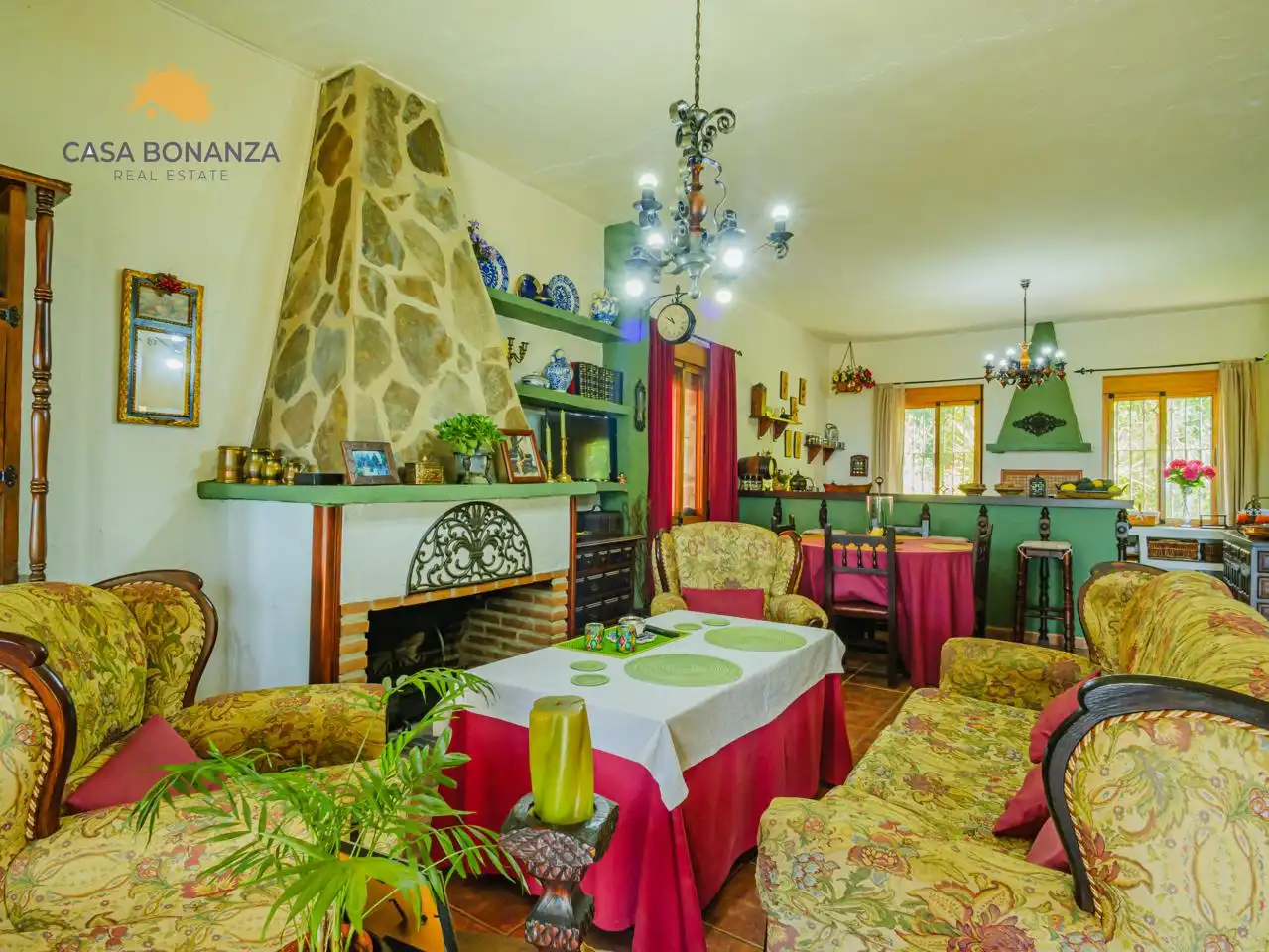 Comedor de Finca rústica en venta en Jete con Aire acondicionado, Jardín privado y Terraza