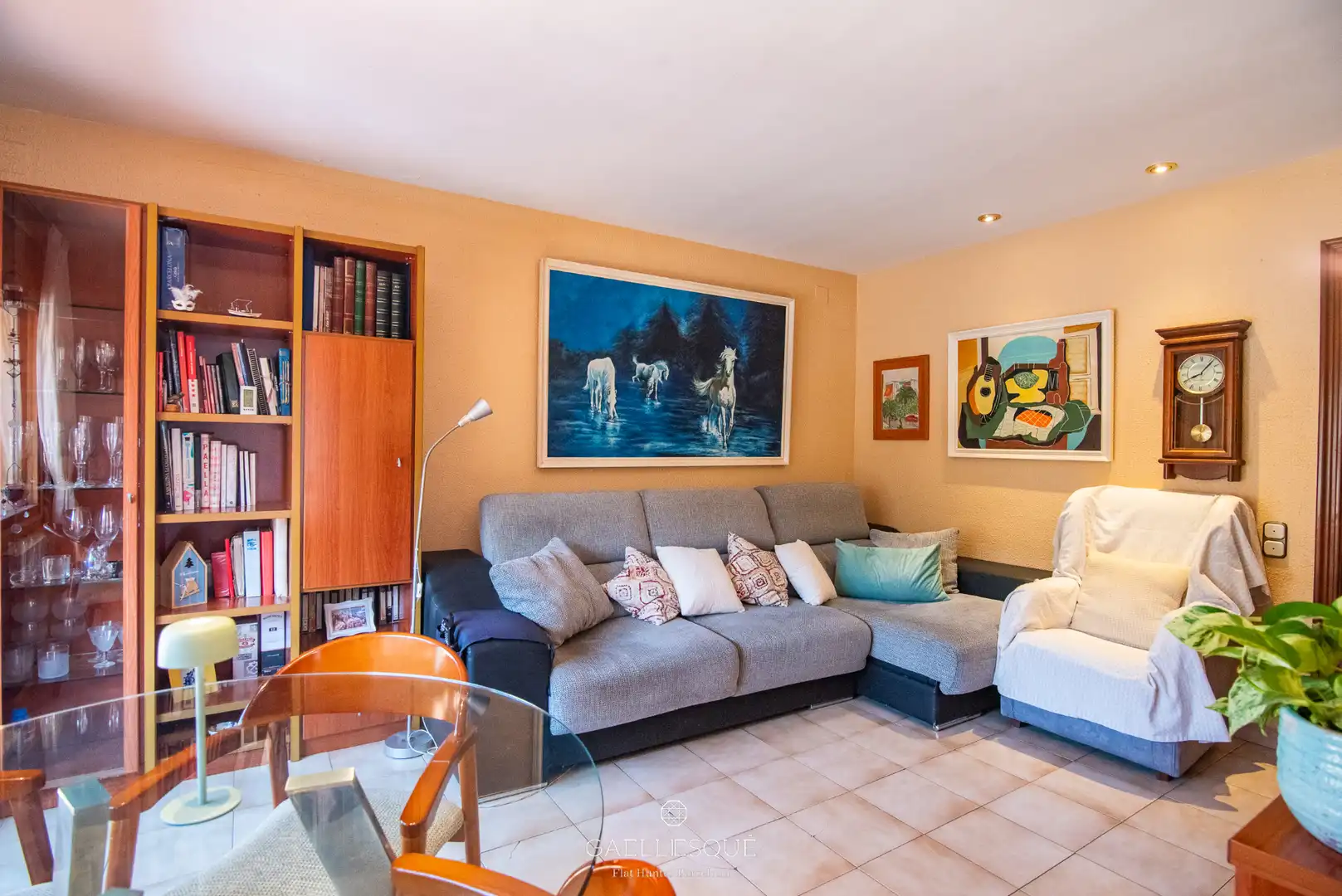 Sala de estar de Casa o chalet en venta en Barcelona con Calefacción, Jardín privado y Terraza