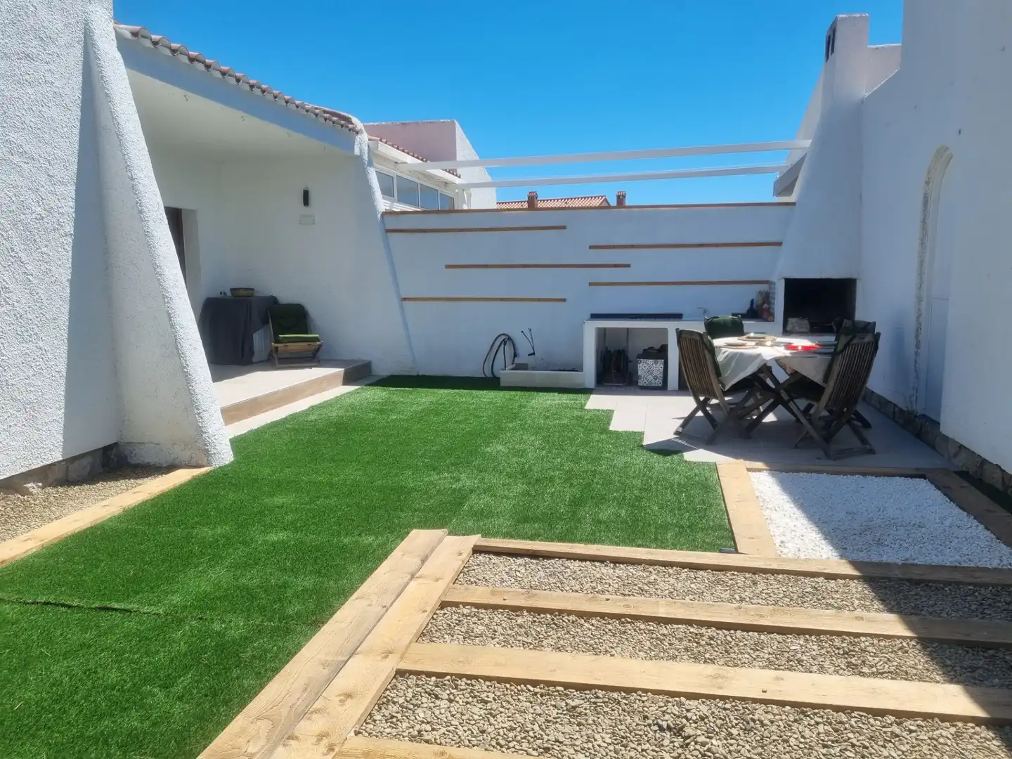 Terraza de Casa adosada en venta en Mont-roig del Camp con Aire acondicionado, Calefacción y Jardín privado