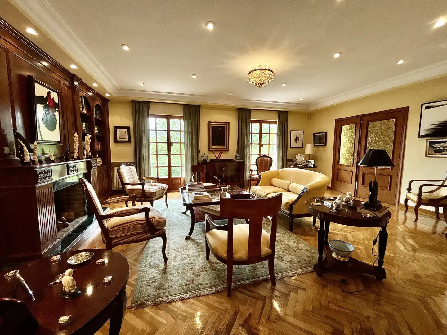 Living room of Houses for sale in Sariego  with Heating, Private garden and Parquet flooring