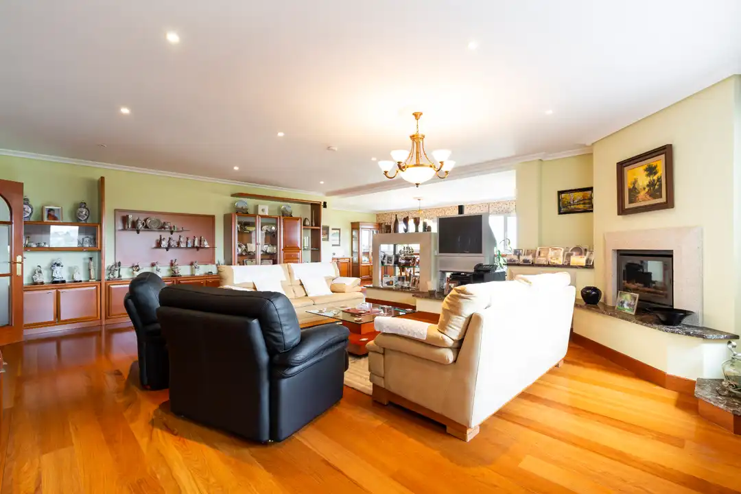Living room of Houses for sale in Bergondo  with Heating, Private garden and Terrace