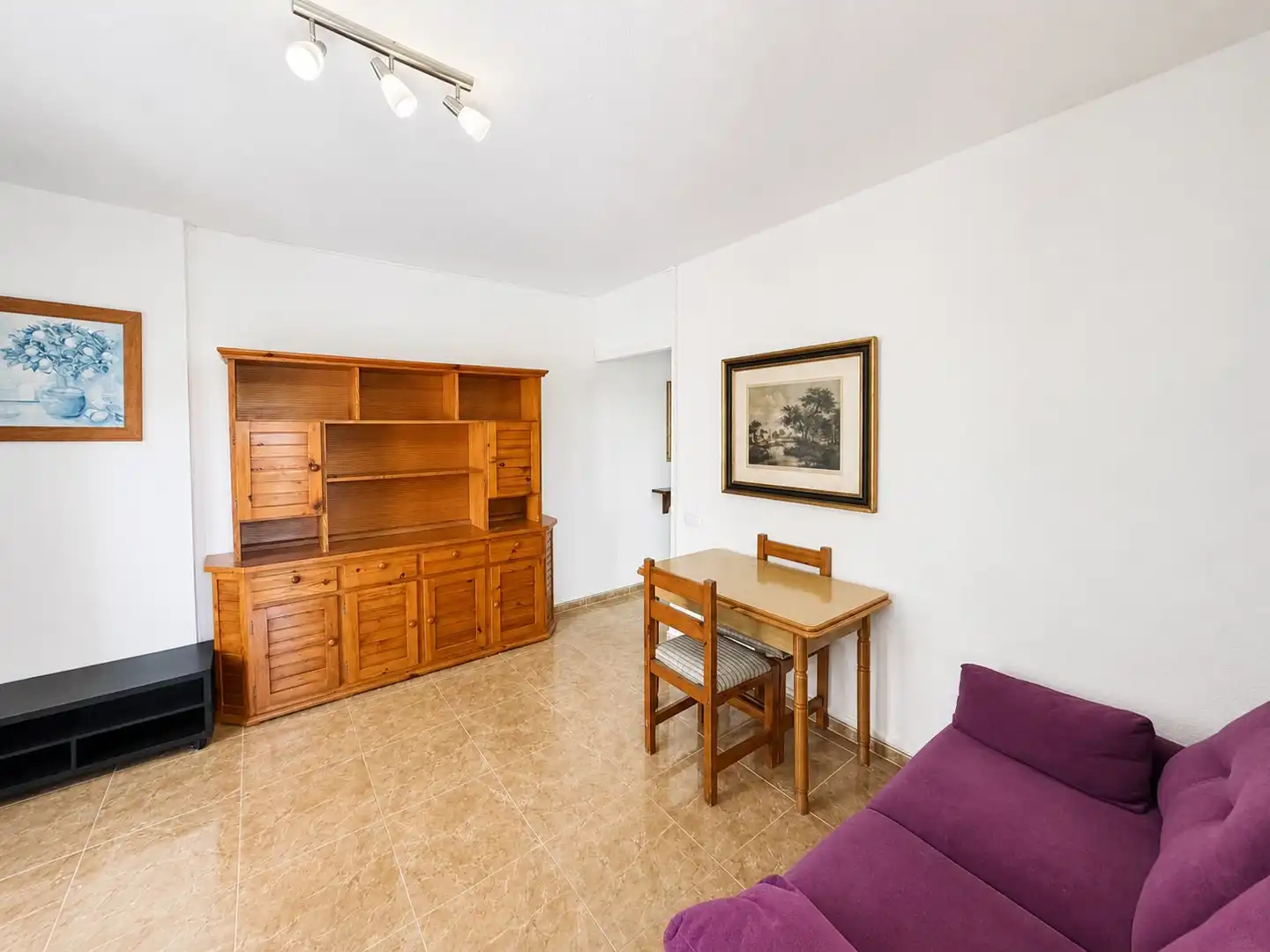 Sala d'estar de Apartament en venda en Benalmádena amb Aire condicionat, Terrassa i Moblat