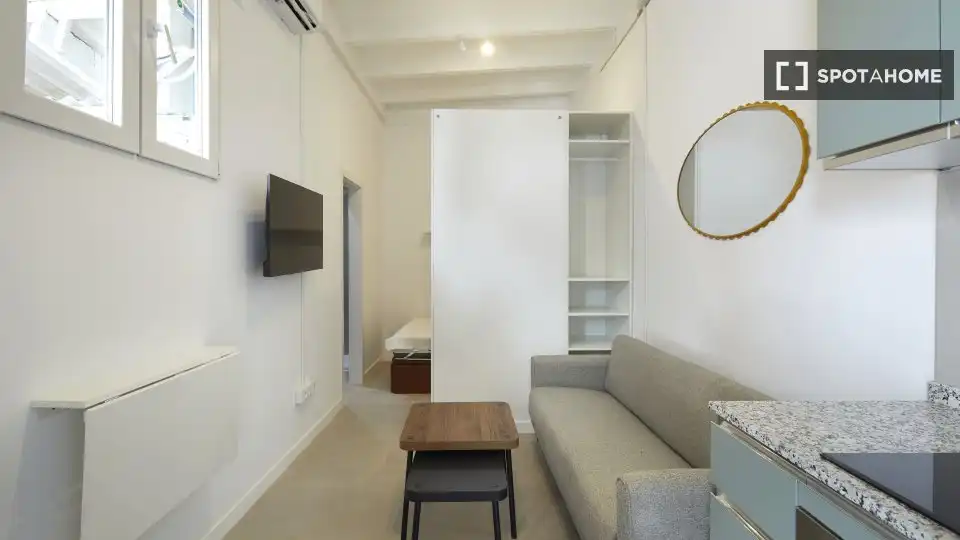Wohnzimmer von Wohnung zur Miete in Barcelona mit Klimaanlage, Heizung und Möbliert