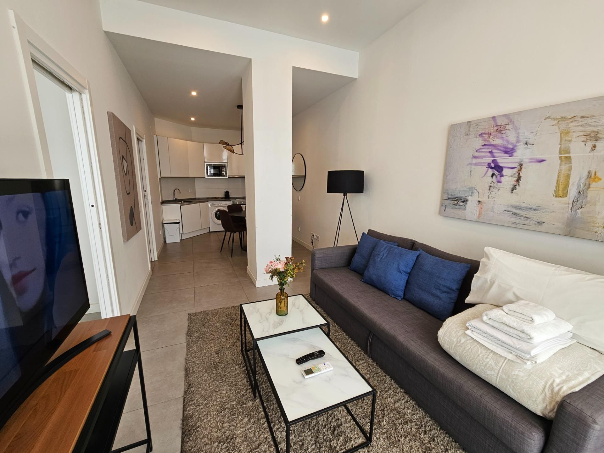 Sala de estar de Piso en venta en  Madrid Capital con Terraza