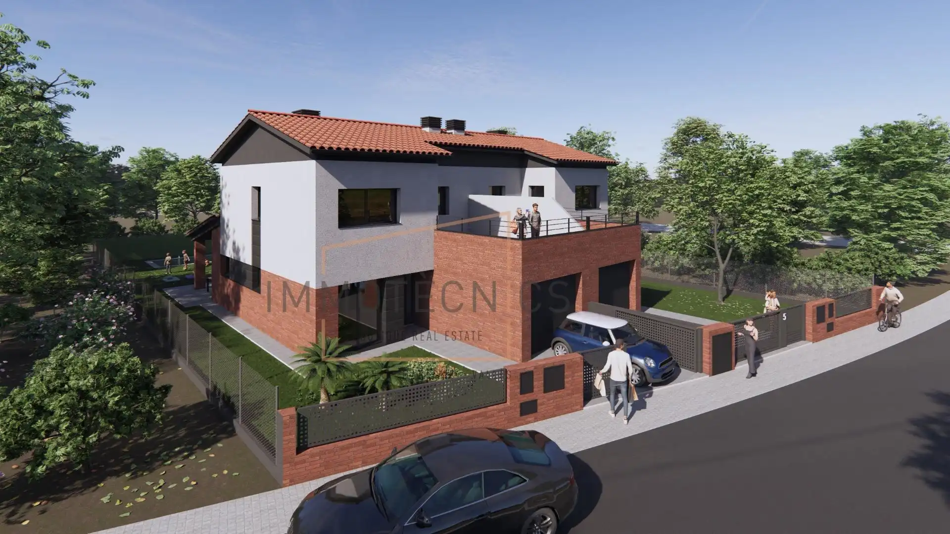 Vista exterior de Casa adosada en venta en Sant Esteve de Palautordera con Aire acondicionado, Jardín privado y Terraza