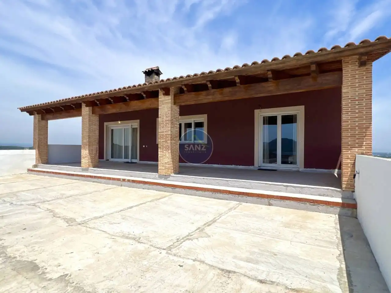 Vista exterior de Casa o chalet en venta en L'Énova con Aire acondicionado, Jardín privado y Terraza