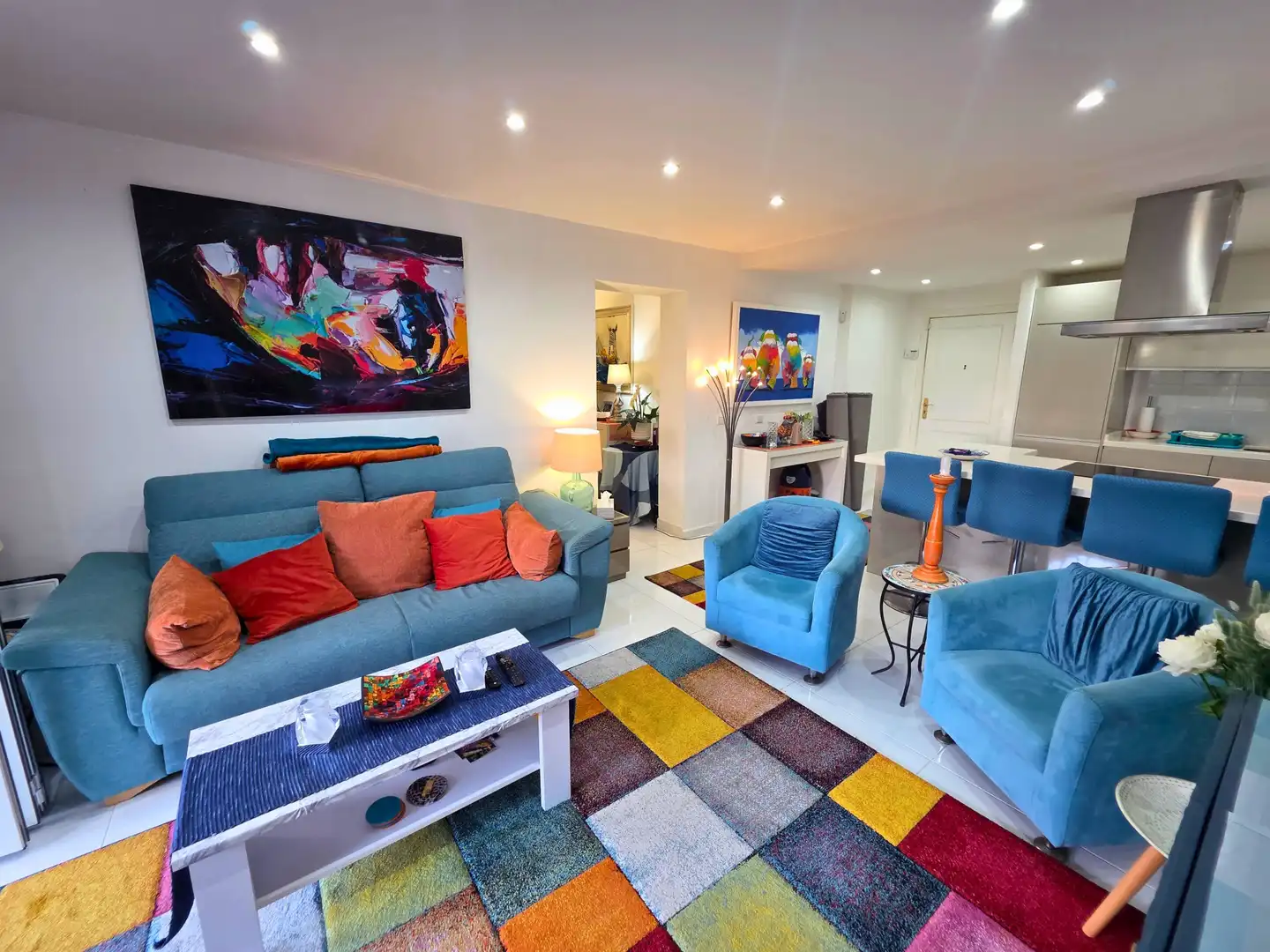 Sala d'estar de Apartament en venda en Manilva amb Aire condicionat, Calefacció i Terrassa