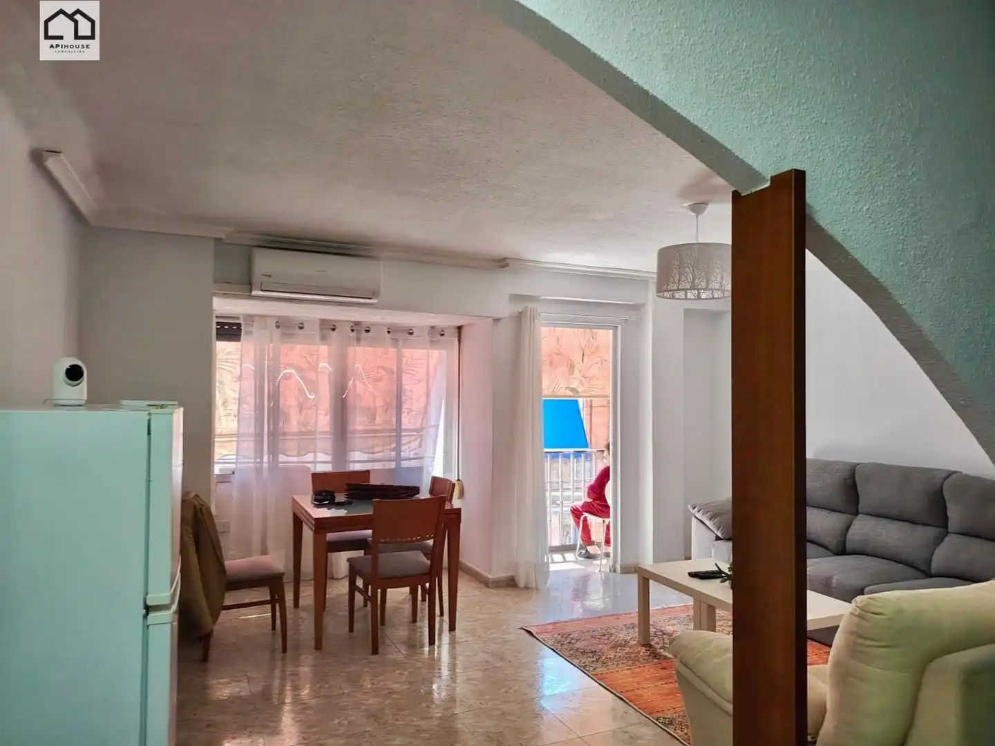 Sala de estar de Apartamento en venta en Alicante / Alacant con Aire acondicionado, Terraza y Amueblado