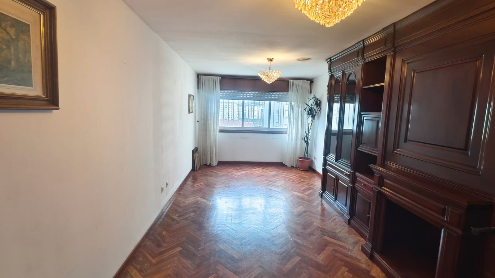 Sala de estar de Piso en venta en A Coruña Capital  con Parquet, Terraza y Trastero