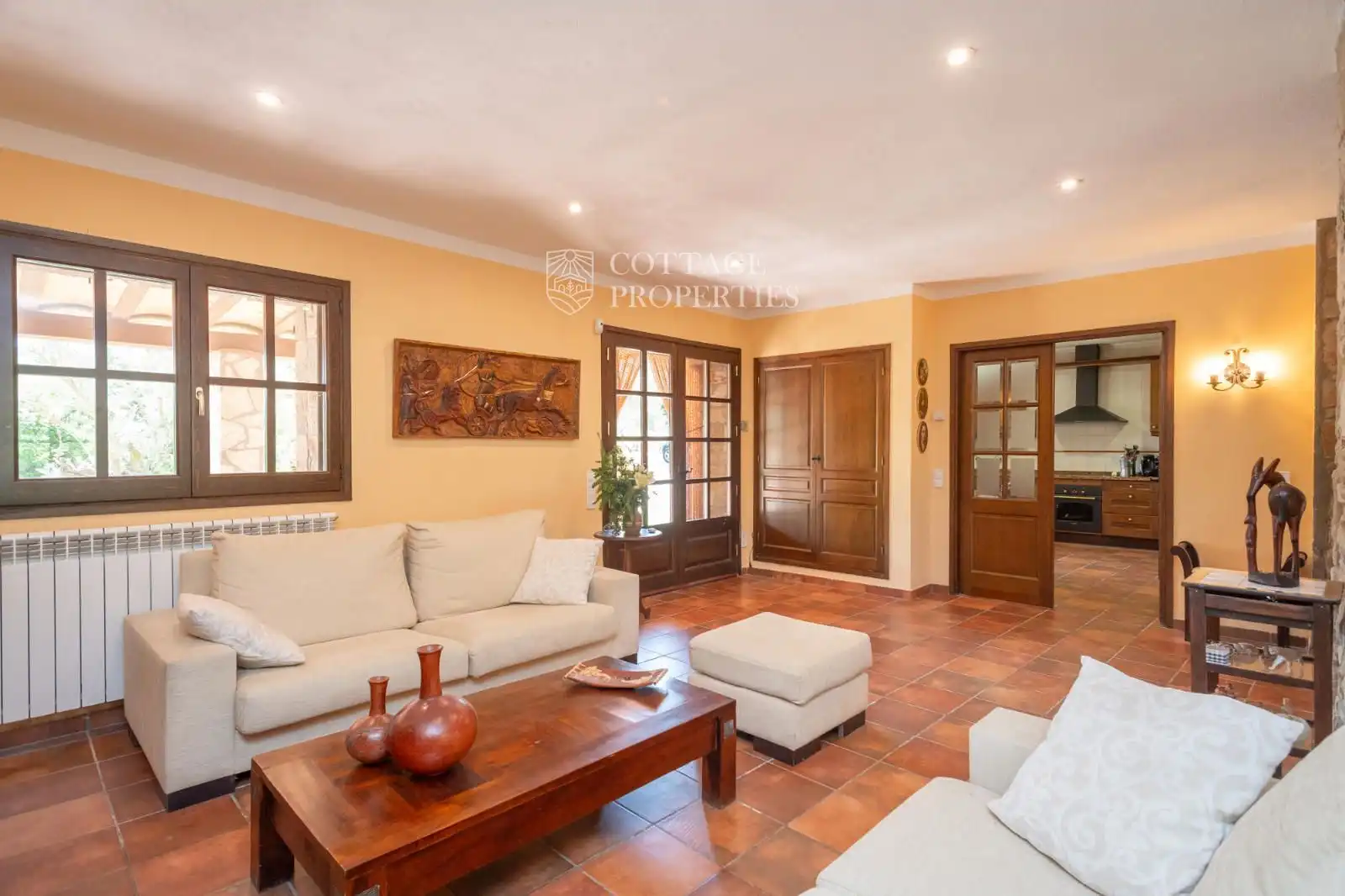 Sala de estar de Finca rústica en venta en Aguilar de Segarra con Calefacción