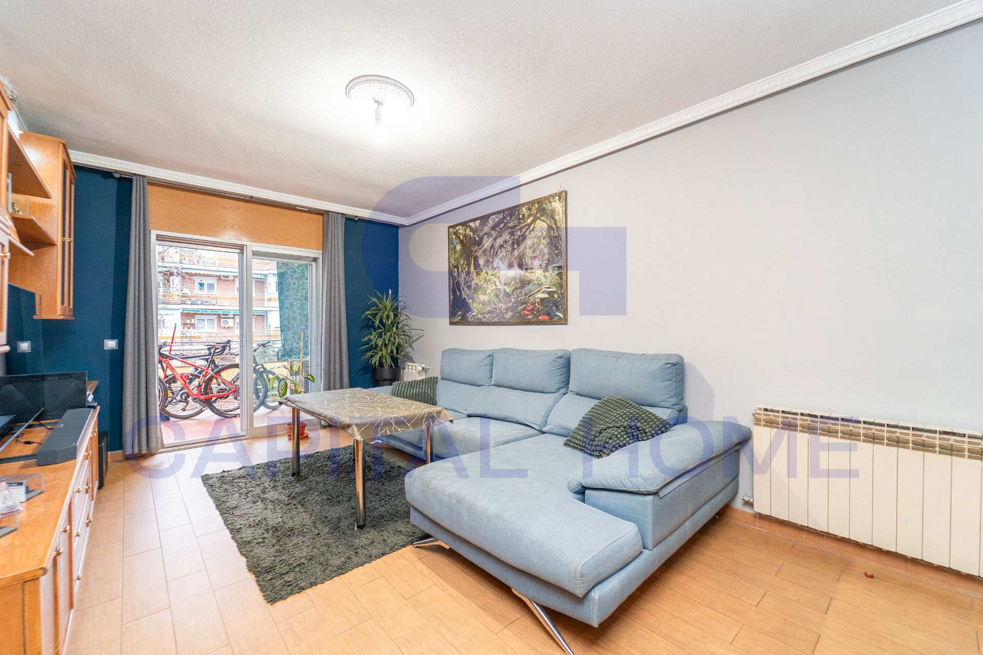 Living room of Flat for sale in Móstoles  with Heating, Terrace and Furnished