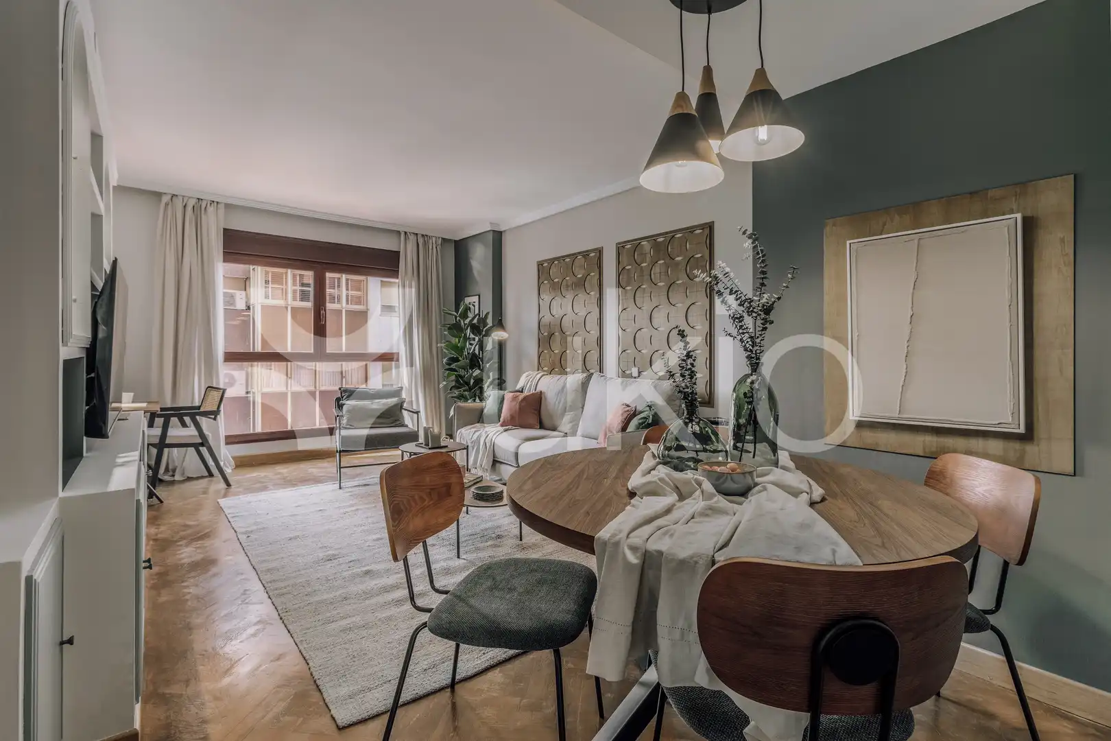 Living room of Apartments for rent in Madrid  with Air Conditioner, Heating and Furnished