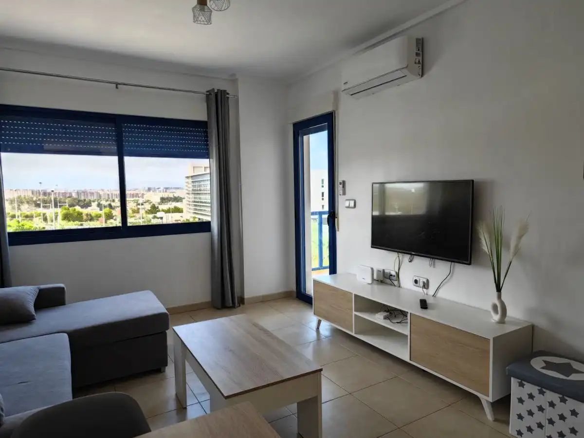 Sala d'estar de Pis de lloguer en Alicante / Alacant amb Aire condicionat, Calefacció i Terrassa