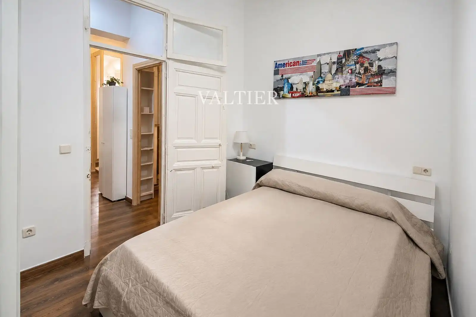 Schlafzimmer von Wohnung zur Miete in Madrid mit Klimaanlage und Möbliert