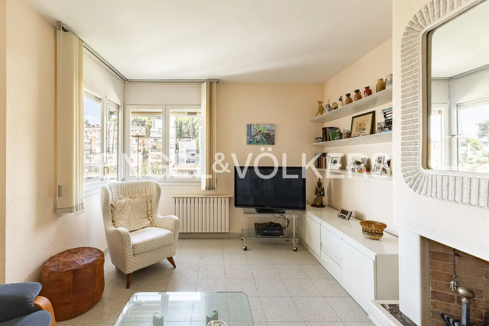 Living room of Flat for sale in Caldes d'Estrac  with Air Conditioner, Heating and Private garden