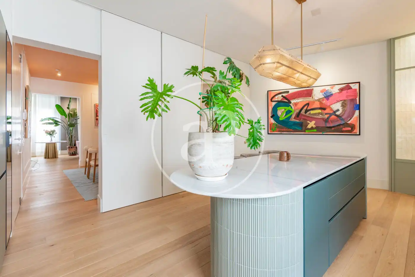 Küche von Wohnung zum Verkauf in Madrid mit Klimaanlage, Heizung und Privatgarten