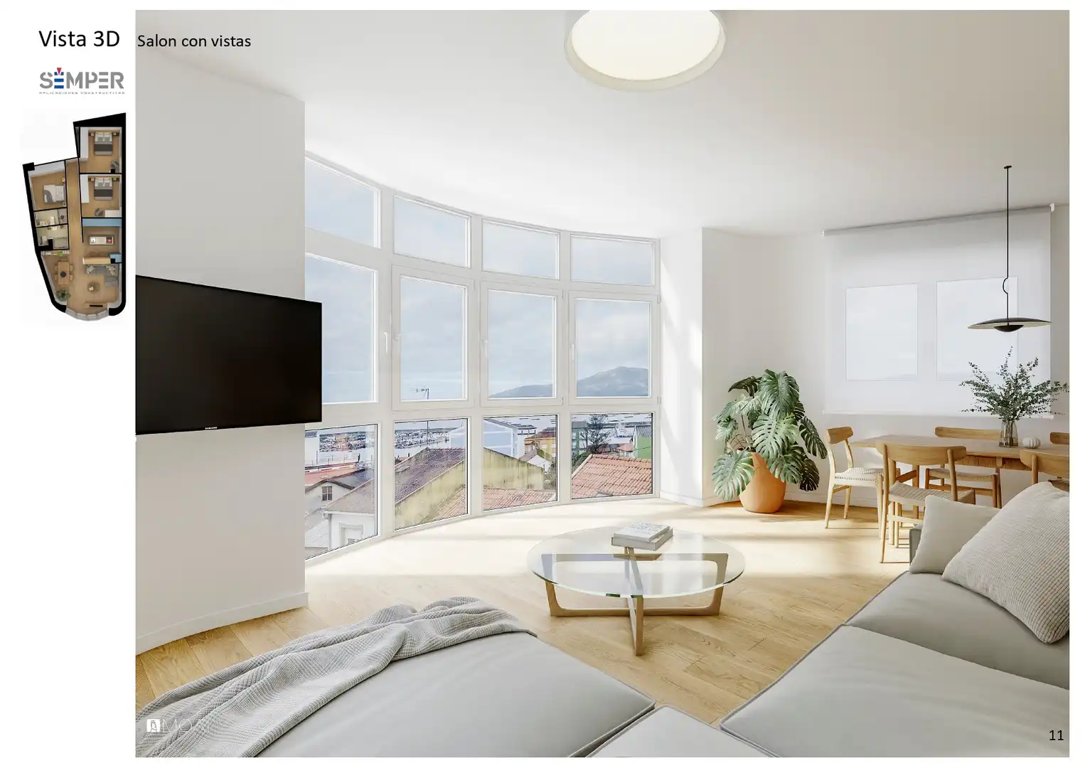 Living room of Flat for sale in Boiro  with Heating and Furnished