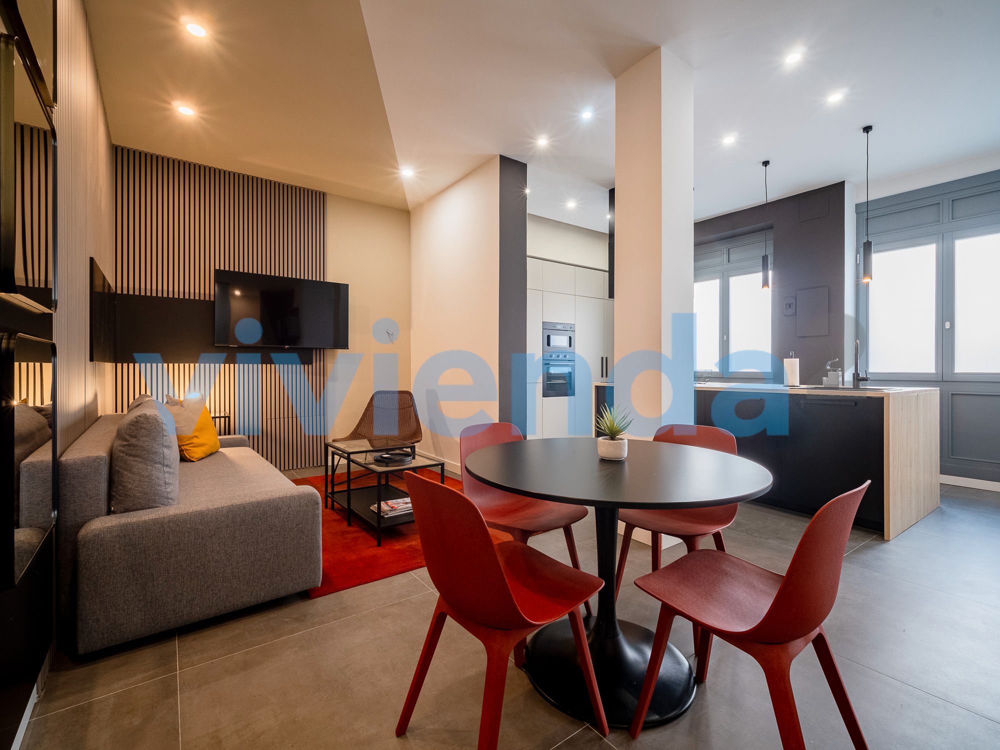 Sala de estar de Piso en venta en  Madrid Capital con Aire acondicionado, Amueblado y Balcón