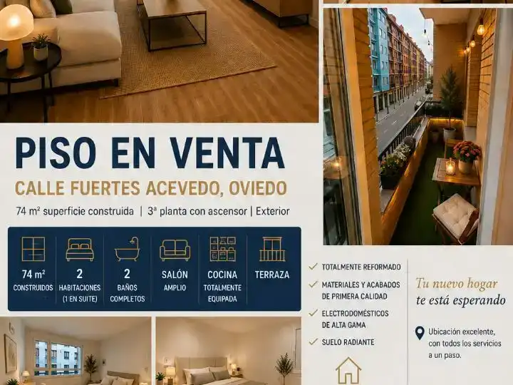 Vista exterior de Pis en venda en Oviedo 