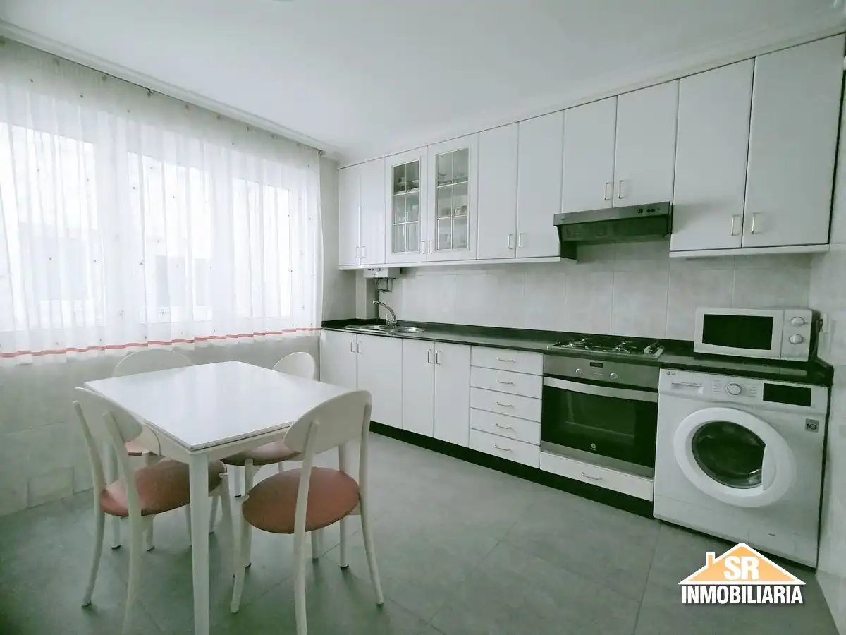 Kitchen of Flat for rent in A Coruña Capital   with Furnished, Oven and Washing machine