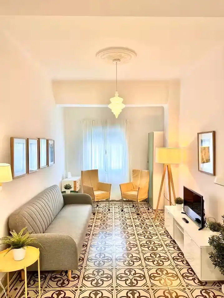 Living room of Flat for sale in Málaga  with Air Conditioner, Heating and Furnished