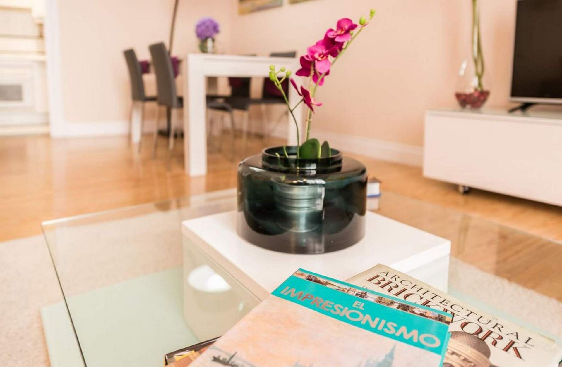 Sala d'estar de Pis de lloguer en L'Alfàs del Pi amb Aire condicionat, Moblat i TV